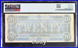 T-67 $20 1864 Confederate States Currency Civil War PMG 63 CONSECUTIVE PAIR
