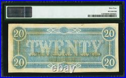 T-67 CONFEDERATE STATES of AMERICA $20 CIVIL WAR 1864 PLATE # 18 #9369 T-67 CONFEDERATE STATES of AMERICA $20 CIVIL WAR 1864 PLATE # 18 #9369