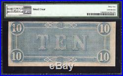 T-68 1864 $10 CONFEDERATE CURRENCY PMG 62 comment CIVIL WAR BILL 25254