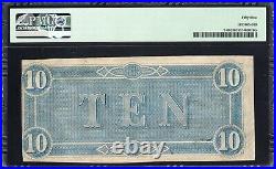 T-68 1864 $10 Confederate Currency Pmg 55 CIVIL War Bill 67596