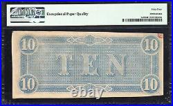 T-68 1864 $10 Confederate Currency Pmg 64 Epq CIVIL War Bill 69917