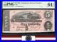 T-69 1864 $5 Confederate Currency Pmg 64 Epq CIVIL War Note 100165