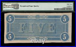 T-69 $5 1864 Confederate Currency CSA Civil War Graded PMG 63 EPQ T-69 $5 1864 Confederate Currency CSA Civil War Graded PMG 63 EPQ
