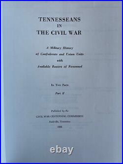 TENNESSEANS IN THE CIVIL WAR 2 Volume Set Confederate & Union NICE