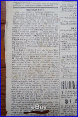 The Daily South Carolinian CIVIL War Newspaper June 28, 1864 Confederate