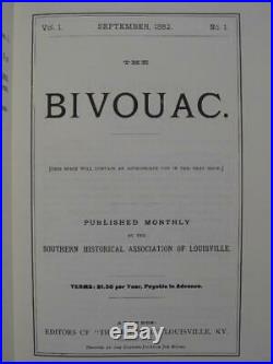 The Southern Bivouac Complete Set Brand New Confederate Magazine Reprint