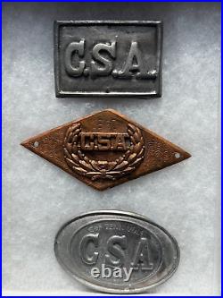Three Confederate Civil War Breast Plates