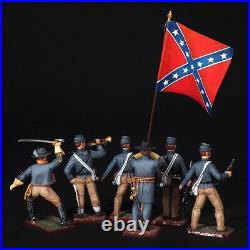 Tin soldier, Confederate Army Set. U. S. Civil War, (7 miniatures) 54 mm