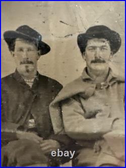 Tintype Of Two Civil War Soldiers-Brothers-Union/Confederate