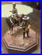 Two American Civil War Confederate Soldiers Miniature With Horse Hand Painted