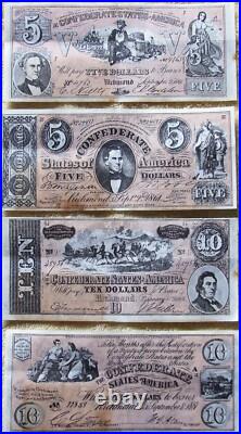 U. S. CIVIL War News Confederate States Currency. 15 Notes From 1965 Gum Packs