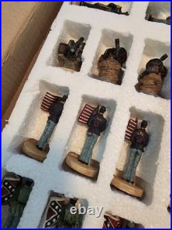 U. S. Civil War Chess Set 33 Piece Union vs Confederate North Vs. South Soldiers