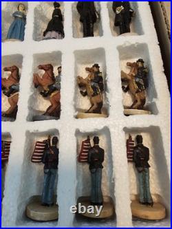 U. S. Civil War Chess Set 33 Piece Union vs Confederate North Vs. South Soldiers