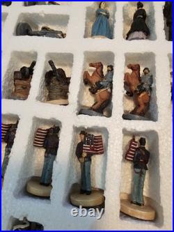 U. S. Civil War Chess Set 33 Piece Union vs Confederate North Vs. South Soldiers