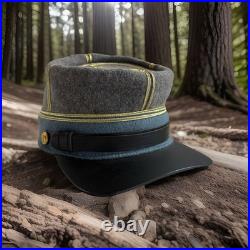 US American Civil War Confederate Infantry Captains Kepi Hat Cap (Deluxe Grade)