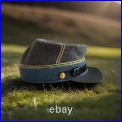 US American Civil War Confederate Infantry Captains Kepi Hat Cap (Deluxe Grade)