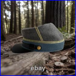 US American Civil War Confederate Infantry Captains Kepi Hat Cap (Deluxe Grade)