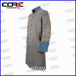 US Civil War Confederate 1 Row Braid Double Breast Infantry Frock Coat All Sizes