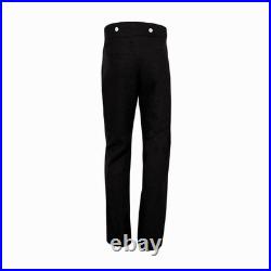 US Civil War Confederate Black Pants 1.5 Inch Multi Color Trim All Sizes