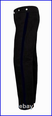 US Civil War Confederate Black Pants With 2.0 Inch Multicolor Trim All Sizes