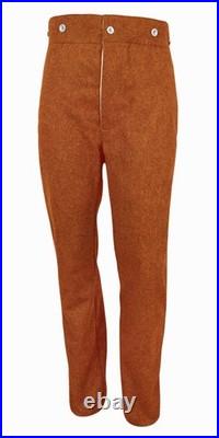 US Civil War Confederate Butternut Pants 0.5 Inch Multi Color Stripe All Sizes