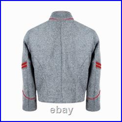 US Civil War Confederate Corporal Chevron Jacket Grey with Red Stripes All Sizes