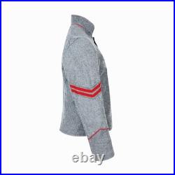 US Civil War Confederate Corporal Chevron Jacket Grey with Red Stripes All Sizes US Civil War Confederate Corporal Chevron Jacket Grey with Red Stripes All Sizes