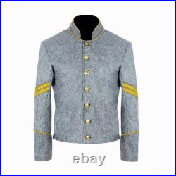 US Civil War Confederate Corporal Chevron Jacket Grey with Yellow Stripes US Civil War Confederate Corporal Chevron Jacket Grey with Yellow Stripes