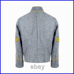 US Civil War Confederate Corporal Chevron Jacket Grey with Yellow Stripes