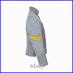 US Civil War Confederate Corporal Chevron Jacket Grey with Yellow Stripes US Civil War Confederate Corporal Chevron Jacket Grey with Yellow Stripes