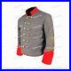 US Civil War Confederate Double Breast Grey Shell Jacket With Red Cuff Collar