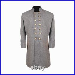 US Civil War Confederate Frock Coat Double Breasted Complete Grey All Sizes