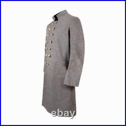 US Civil War Confederate Frock Coat Double Breasted Complete Grey All Sizes
