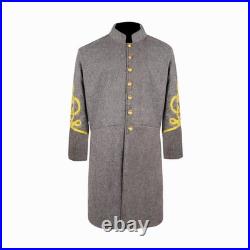 US Civil War Confederate Frock Coat Single Breasted Complete Grey All Sizes