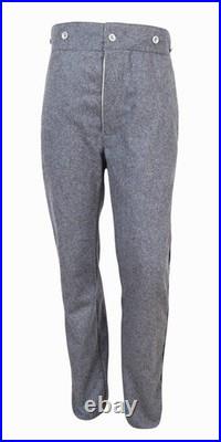 US Civil War Confederate Gray Pants With 0.5 inch Multi Color Stripe All Sizes