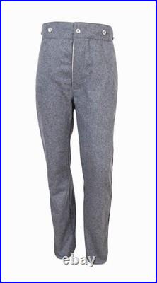 US Civil War Confederate Gray Pants With 0.8 inch Multi Color Trim All Sizes