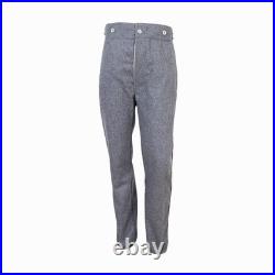 US Civil War Confederate Gray Pants With 1.0 inch Multi Color Trim All Sizes