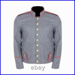 US Civil War Confederate Richmond Depot Jacket Grey Red Piping Northern Virgin