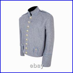 US Civil War Confederate Richmond Depot Jacket Grey Sky Piping Northern Virgin US Civil War Confederate Richmond Depot Jacket Grey Sky Piping Northern Virgin