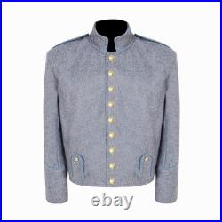 US Civil War Confederate Richmond Depot Jacket Grey Sky Piping Northern Virgin