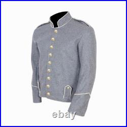 US Civil War Confederate Richmond Depot Jacket Grey White Piping Northern Virgin
