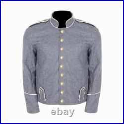 US Civil War Confederate Richmond Depot Jacket Grey White Piping Northern Virgin