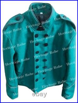 US Civil War Confederate Shell Jacket Teal Wool Double Breasted Reenactment