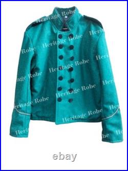 US Civil War Confederate Shell Jacket Teal Wool Double Breasted Reenactment