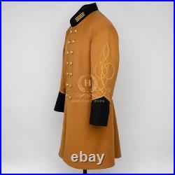 US Civil War Repro Confederate Butternut Officer Frock Coat Austrian All Sizes