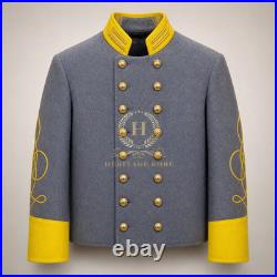 US Civil War Repro Confederate Cavalry Officer Shell Jacket Yellow All Sizes