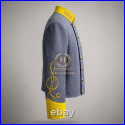 US Civil War Repro Confederate Cavalry Officer Shell Jacket Yellow All Sizes