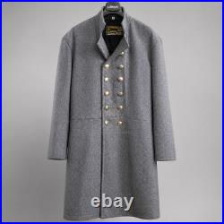 US Civil War Repro Confederate Officer Frock Coat Heritage Gray Wool All Sizes