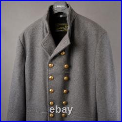 US Civil War Repro Confederate Officer Frock Coat Heritage Gray Wool All Sizes