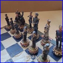 US Civil War Union North VS Confederate South Chess Set And Board